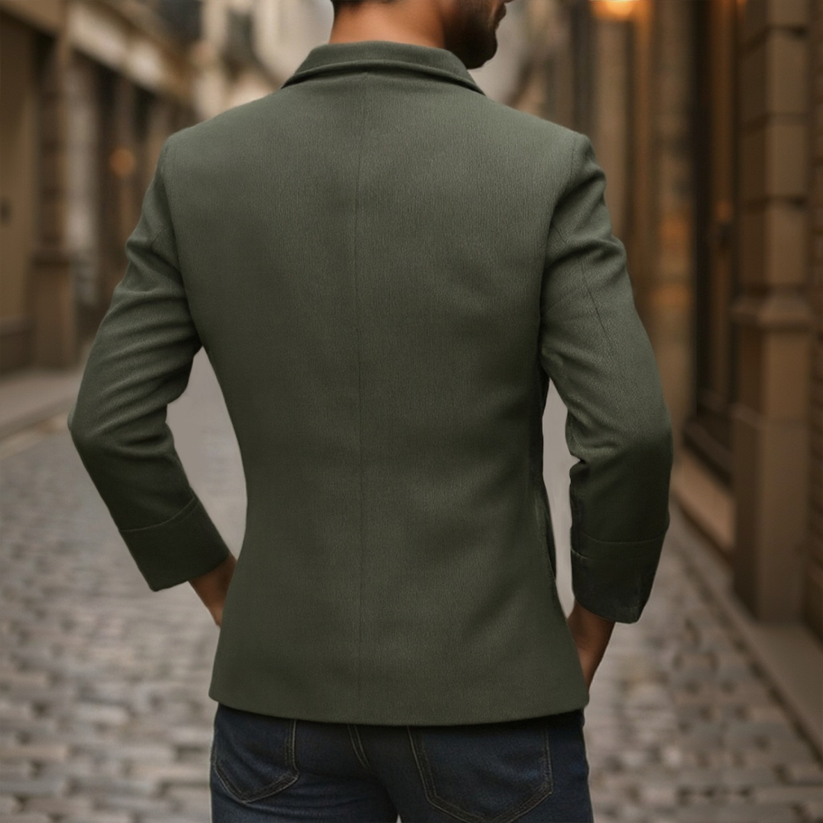 Juan | Kort vintage corduroy frakke til mænd